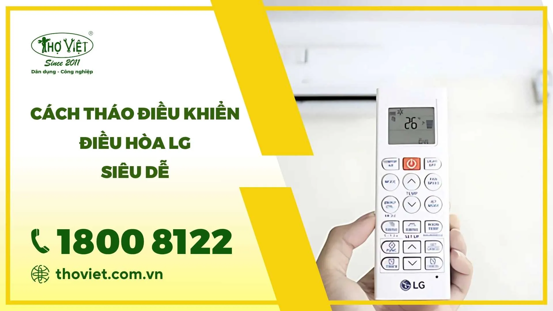 Cách tháo điều khiển điều hòa LG