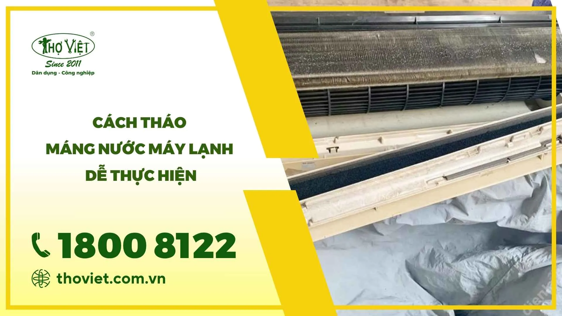 Cách tháo máng nước máy lạnh