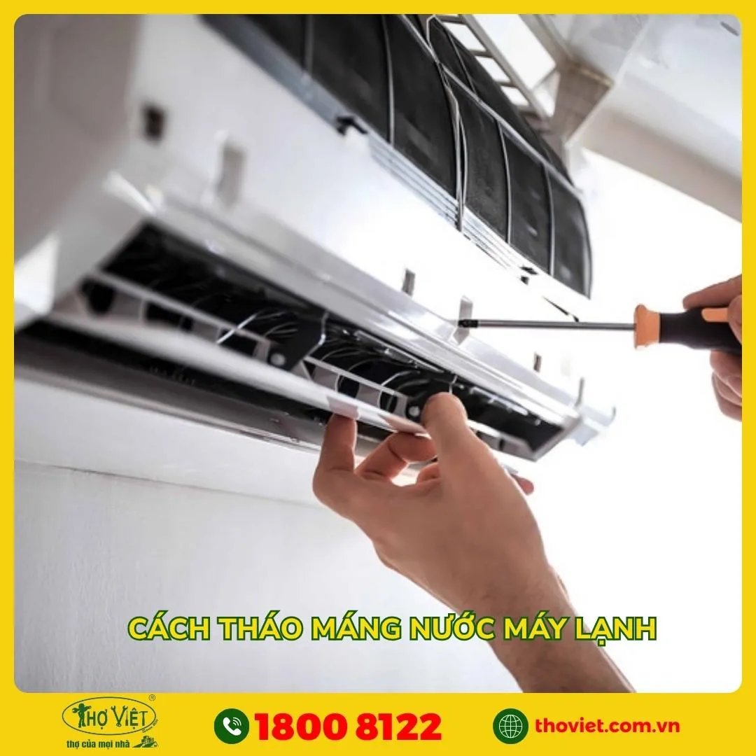 Cách tháo máng nước máy lạnh