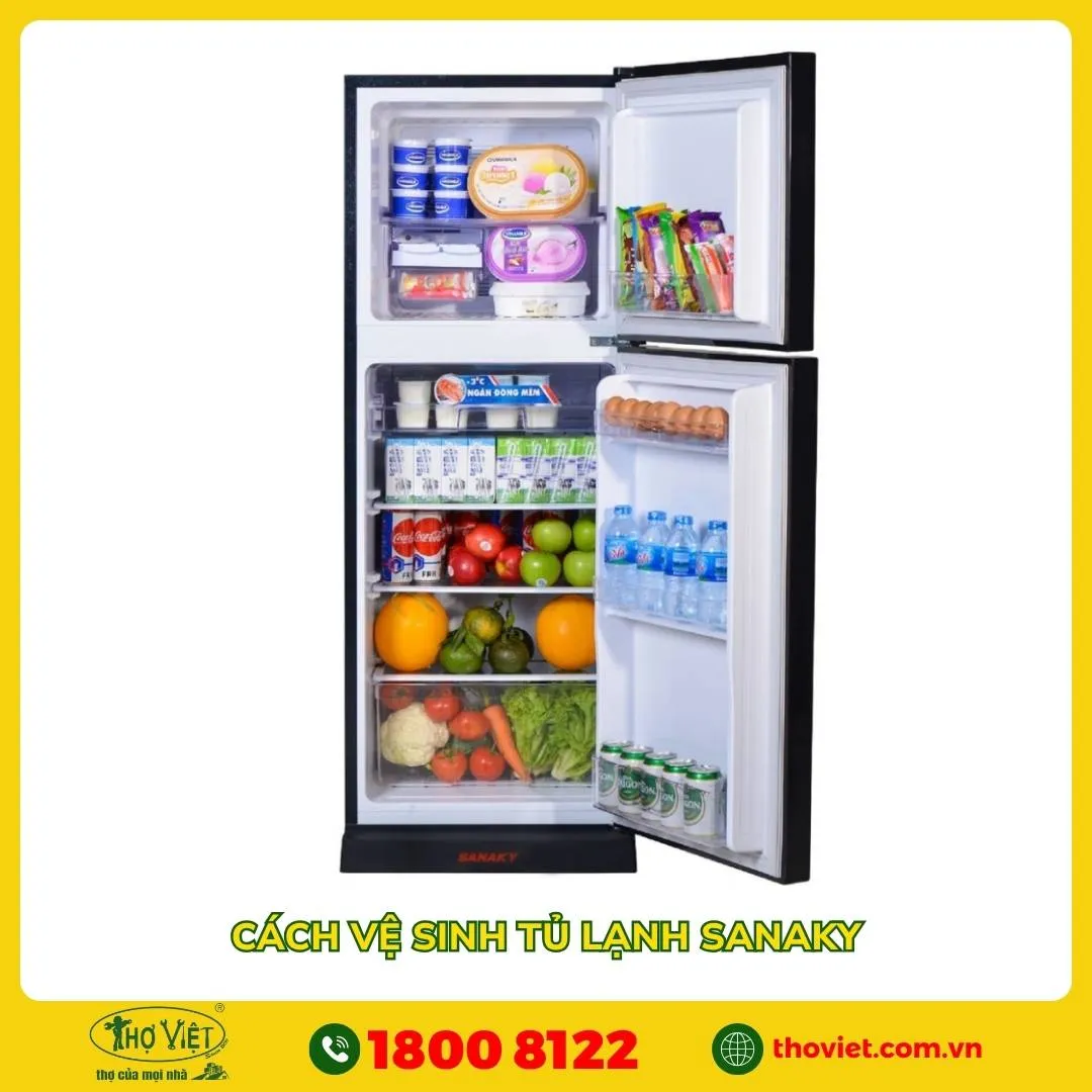 Cách vệ sinh tủ lạnh Sanaky đơn giản tại nhà
