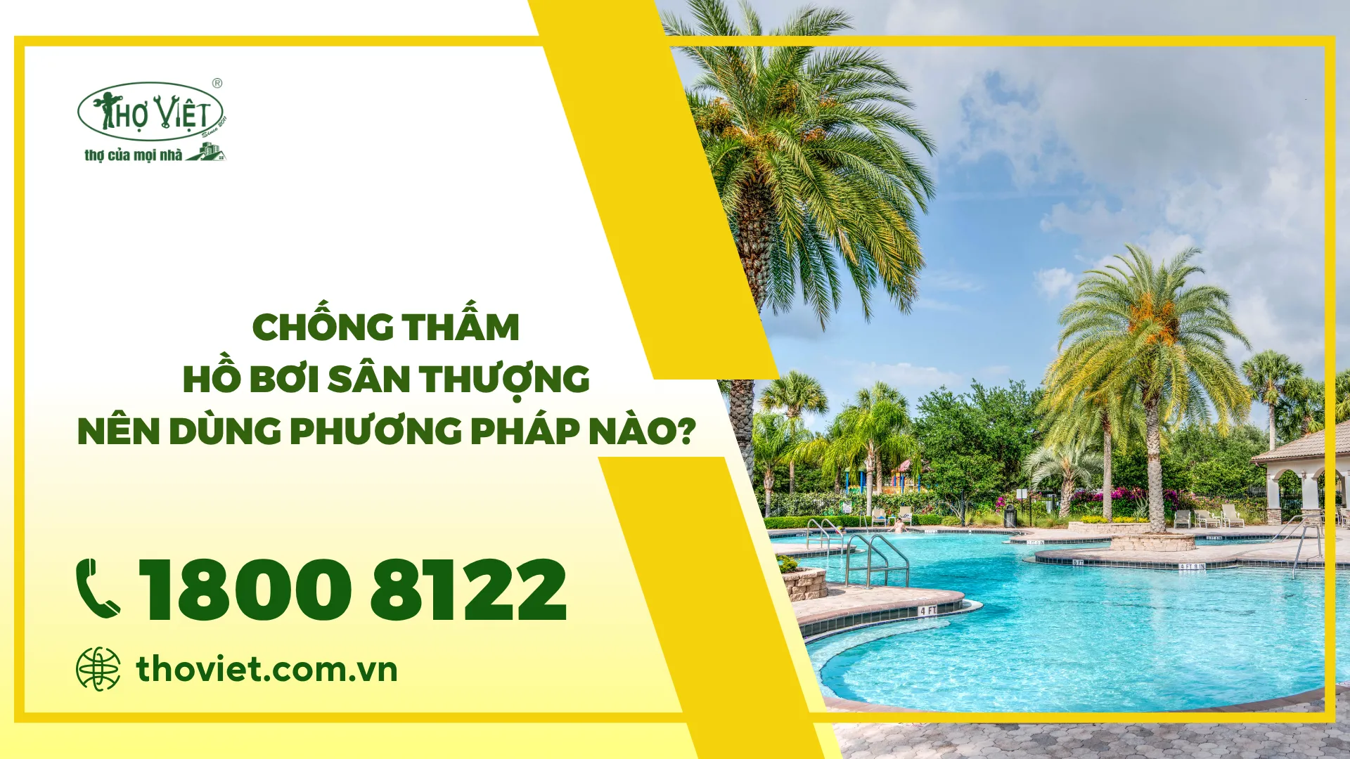 Chống thấm hồ bơi trên sân thượng nên dùng phương pháp nào?