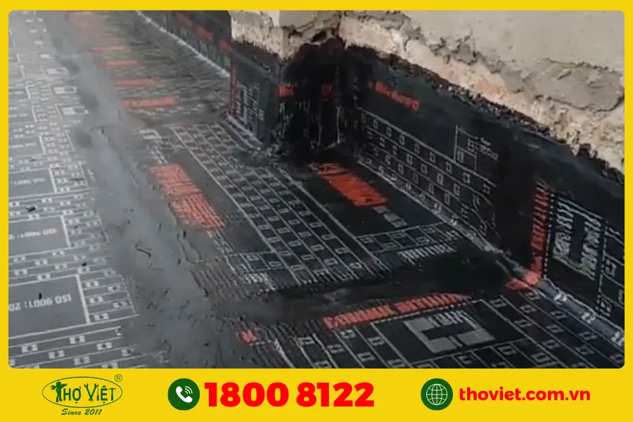 Chống thấm ngược nhà vệ sinh bằng màng khò Bitum