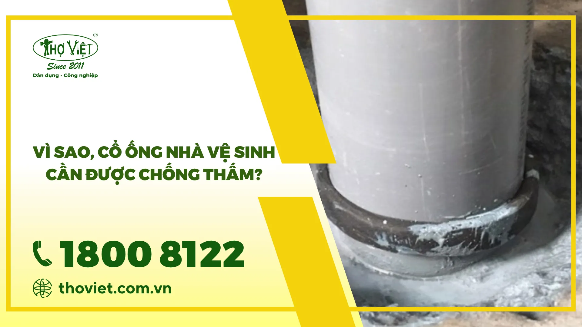 Chống thấm cổ ống nhà vệ sinh biện pháp tiết kiệm 40% chi phí