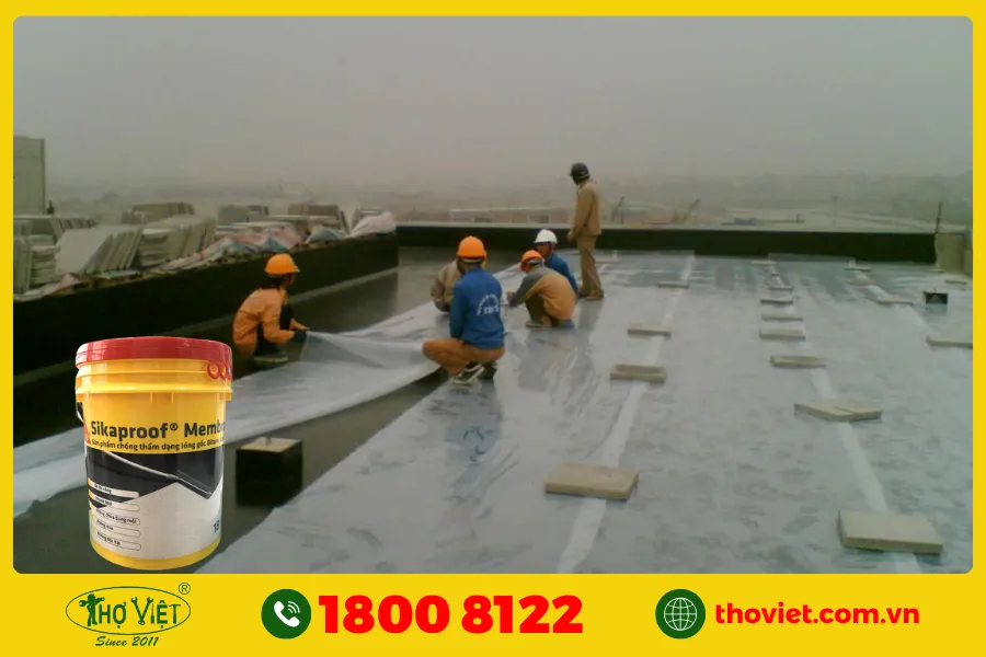 Các bước chống thấm sân thượng bằng Sika Membrane