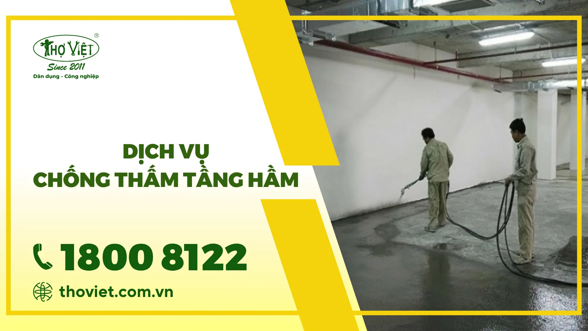 Dịch vụ chống thấm tầng hầm tại TP.HCM & Các tỉnh lân cận