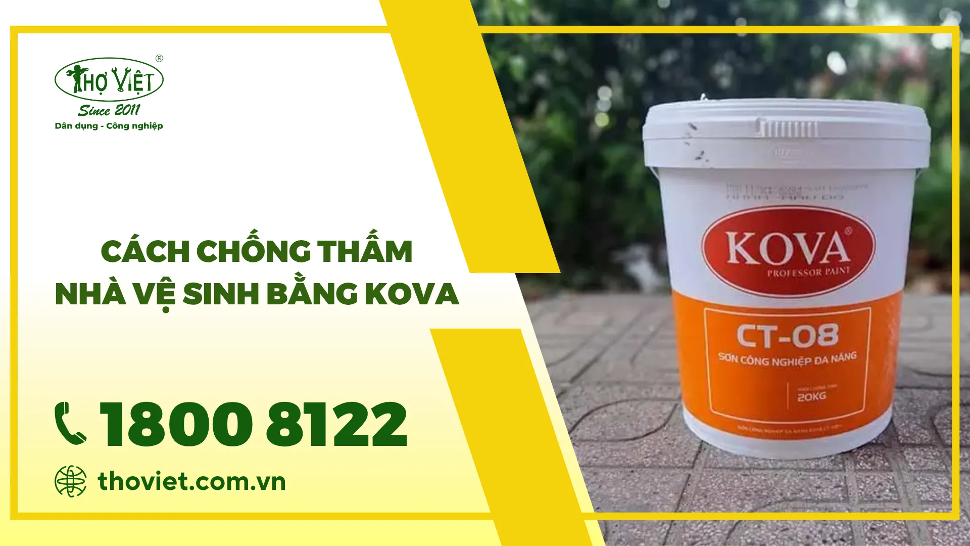 Hướng dẫn cách chống thấm nhà vệ sinh bằng Kova