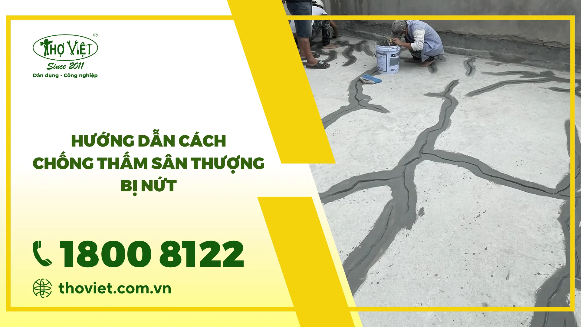 Hướng dẫn cách chống thấm sân thượng bị nứt hiệu quả 99%