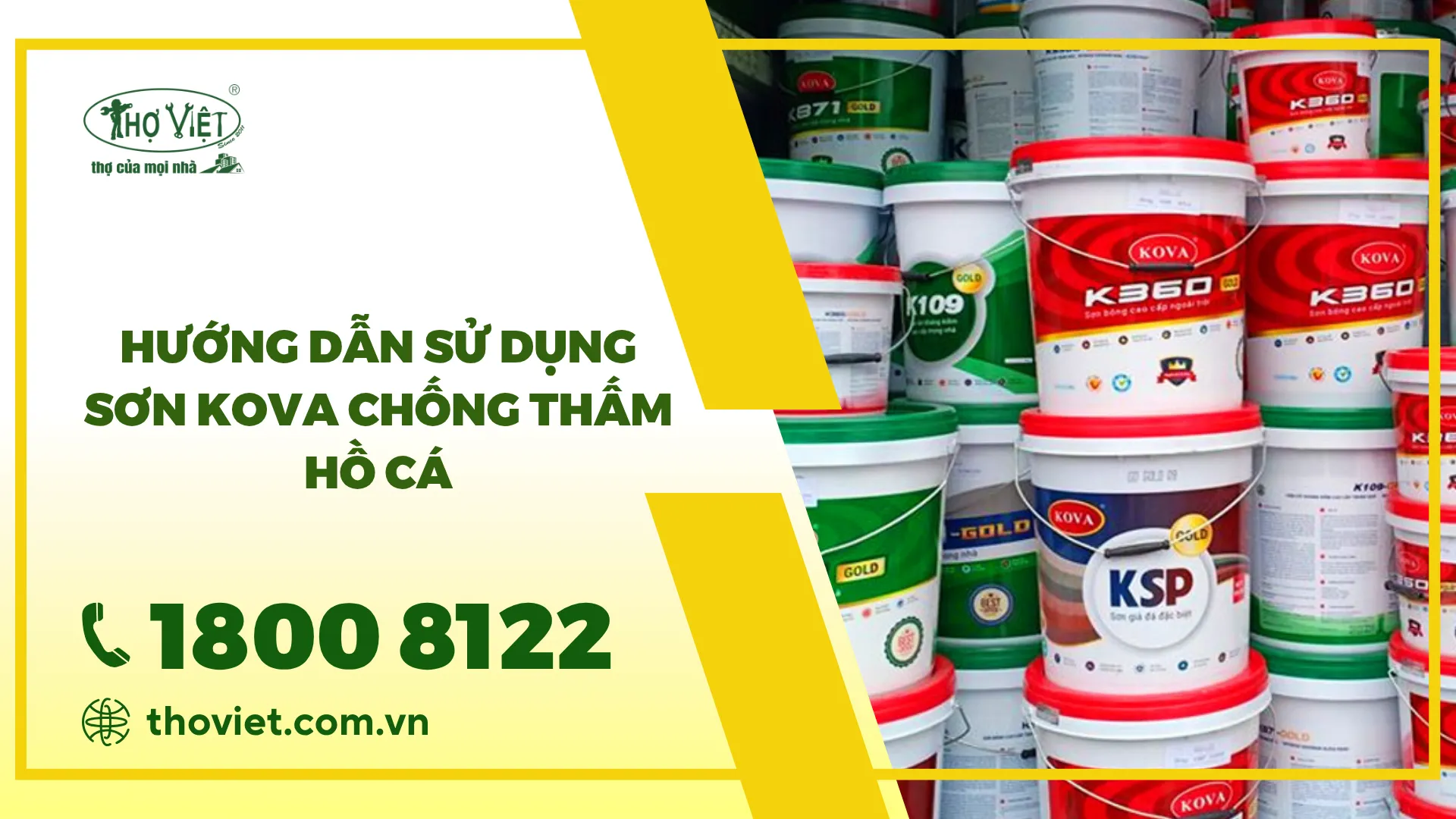 Hướng dẫn sử dụng sơn Kova chống thấm hồ cá