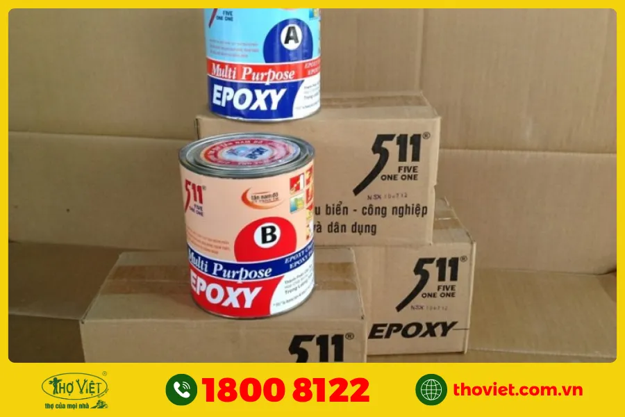 Keo chống thấm hồ cá Epoxy AB 2 thành phần