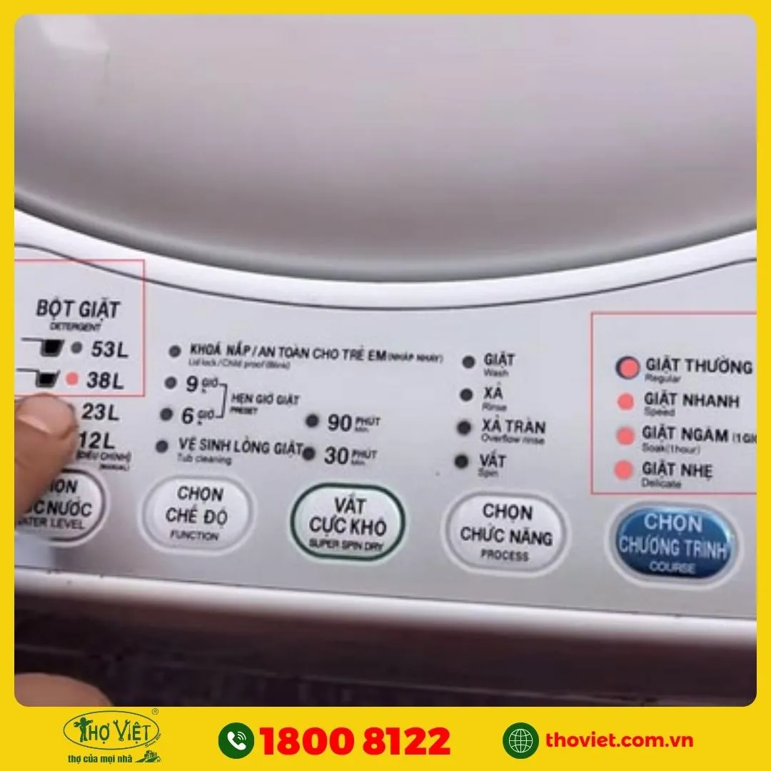 Máy giặt Toshiba nắp máy giặt chưa đóng