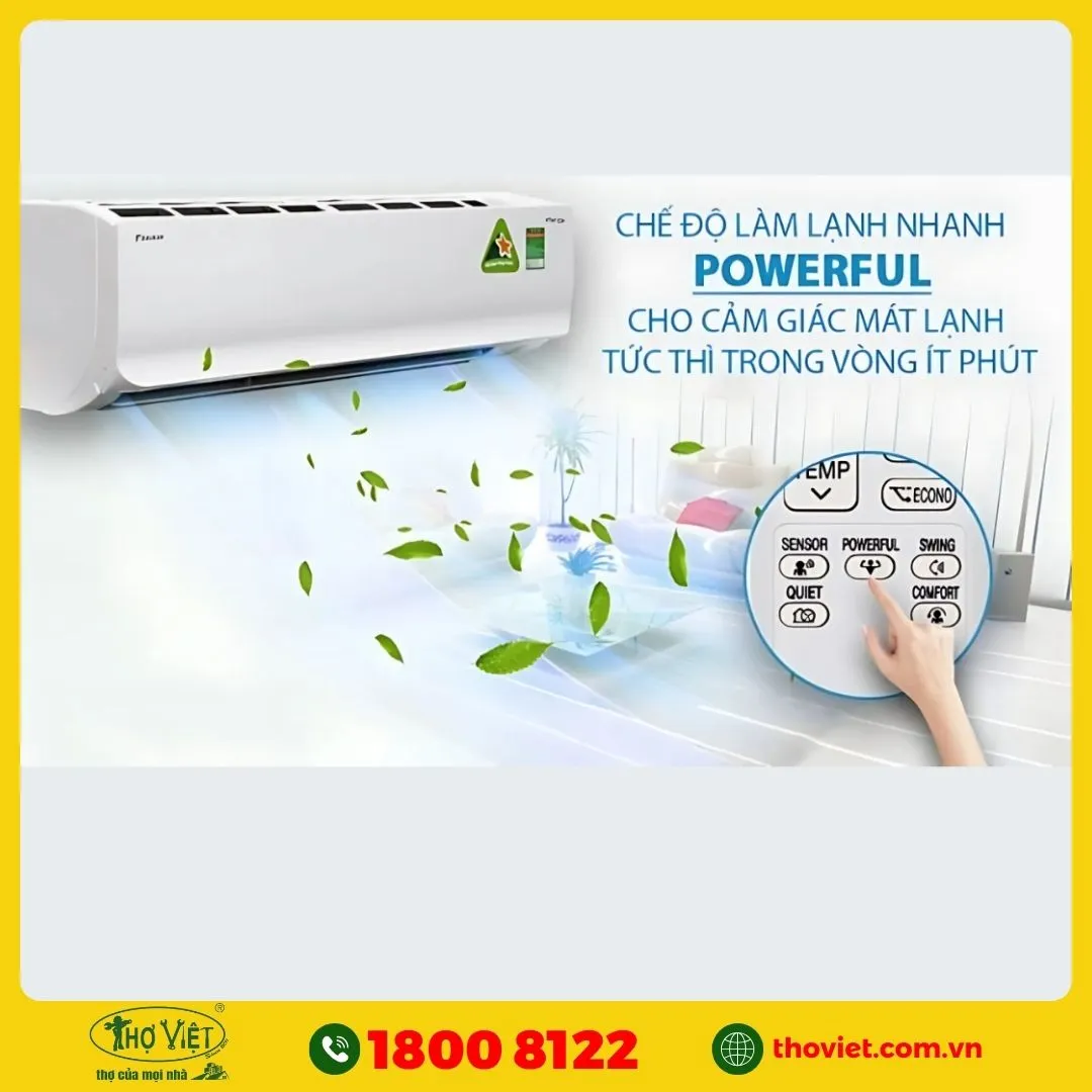 Máy lạnh Daikin công nghệ Powerful