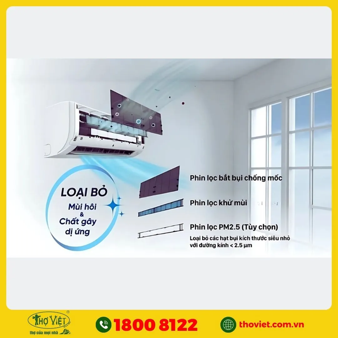 Máy lạnh Daikin lọc bụi Enzyme PM2.5