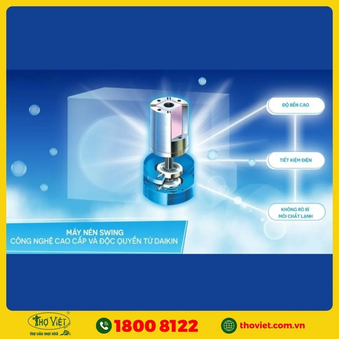 Máy lạnh Daikin máy nén Swing