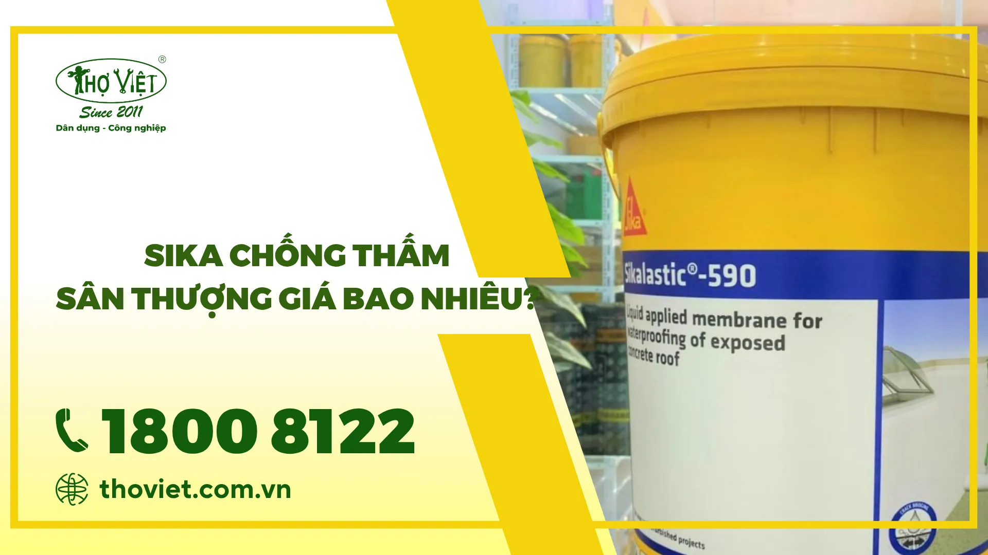 Sika chống thấm sân thượng giá bao nhiêu?