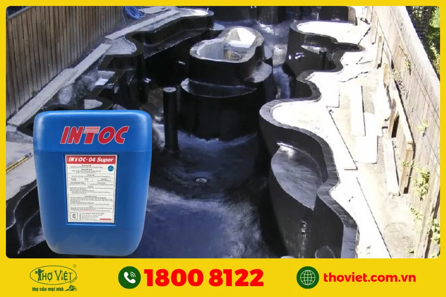 Sơn chống thấm hồ cá màu đen Intoc Blackseal