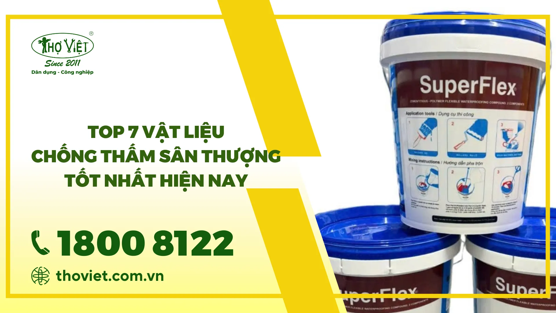 Top 7 vật liệu chống thấm sân thượng tốt nhất hiện nay