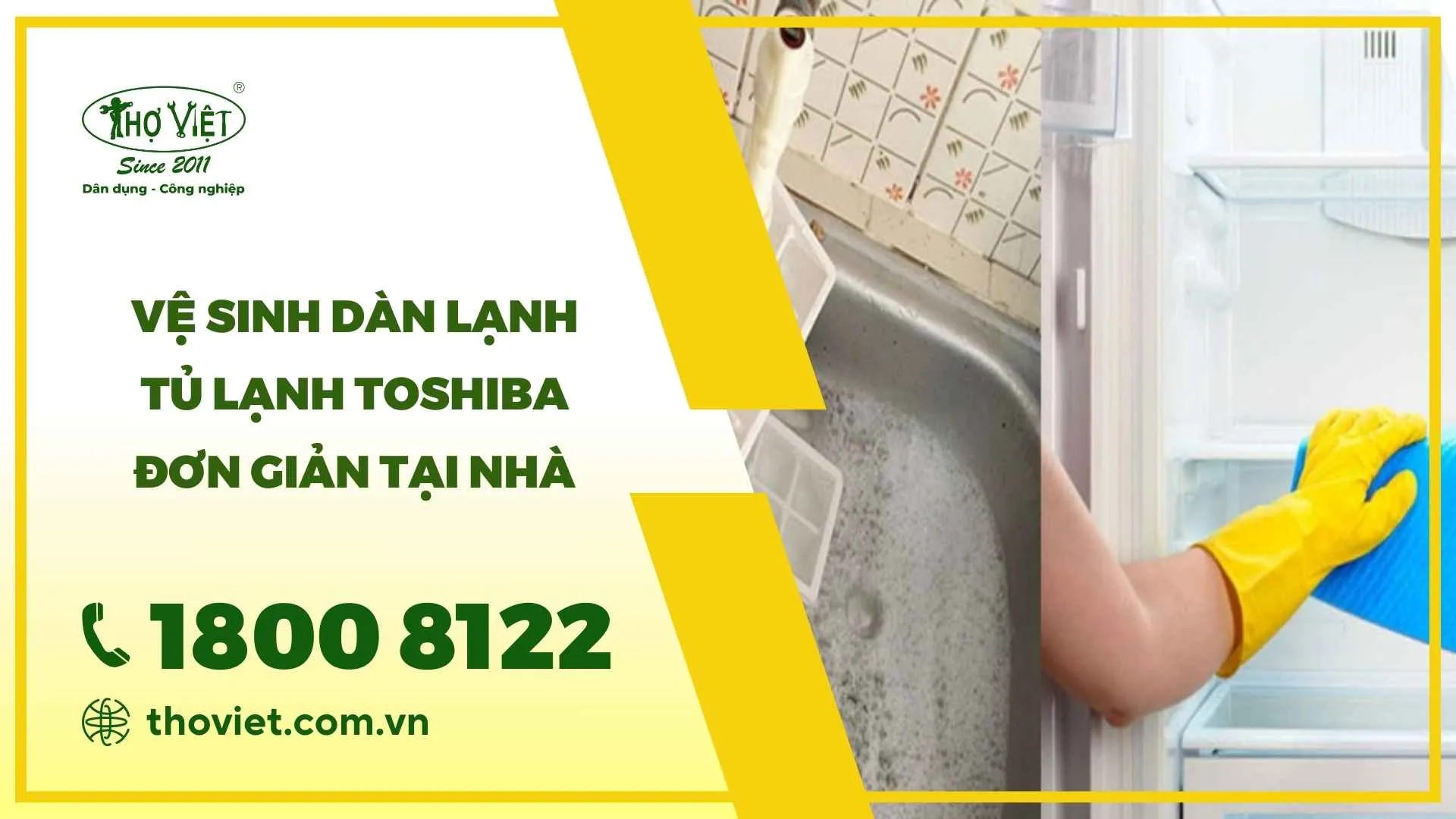 Vệ sinh dàn lạnh tủ lạnh Toshiba