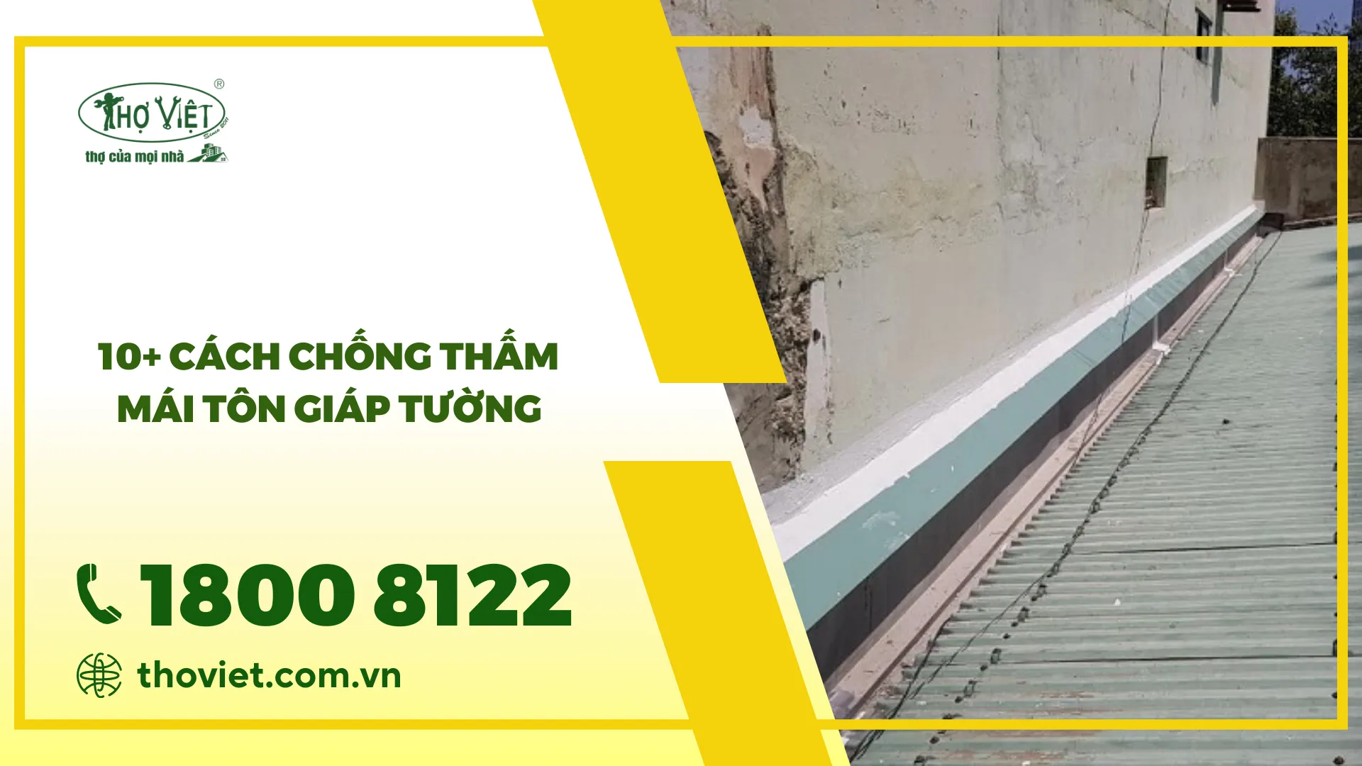 10+ Cách chống thấm mái tôn giáp tường hiệu quả 100%