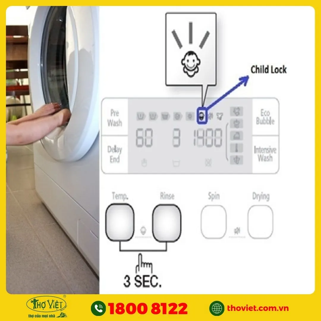 Bật chế độ khóa trẻ em