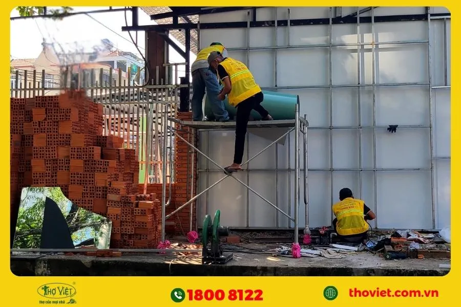 Cách bắn tôn trực tiếp vào tường