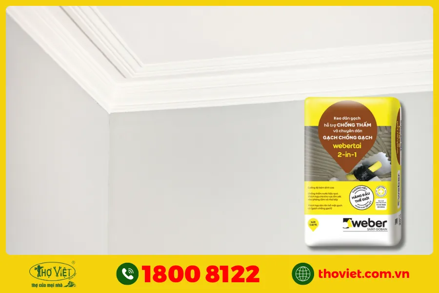 Xi măng chống thấm trần nhà Weber