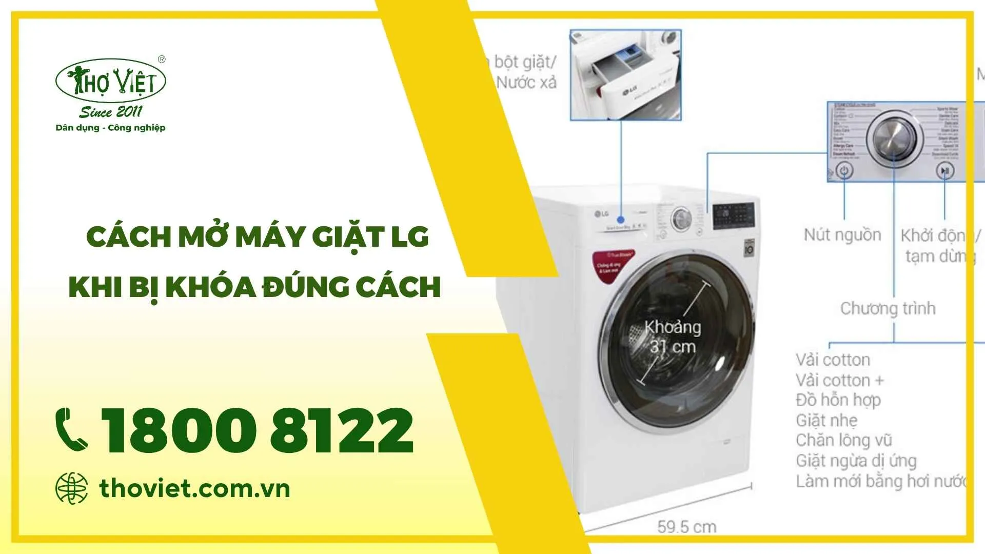 Cách mở máy giặt LG khi bị khóa