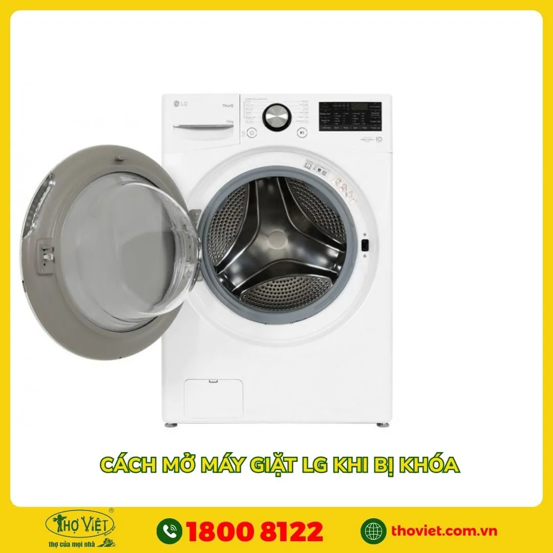 Cách mở máy giặt LG khi bị khóa