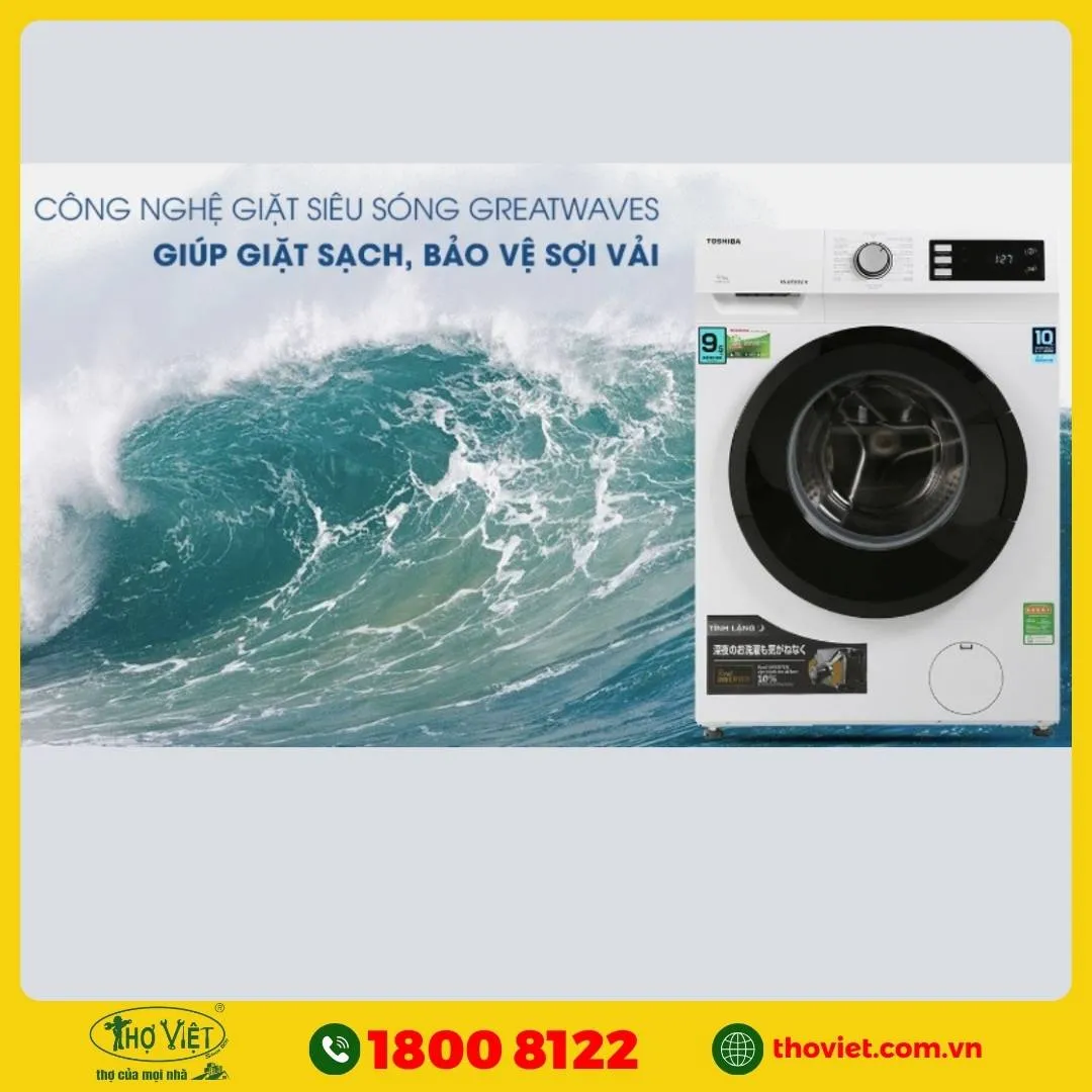 Công nghệ Greatwave sóng mạnh giặt sạch