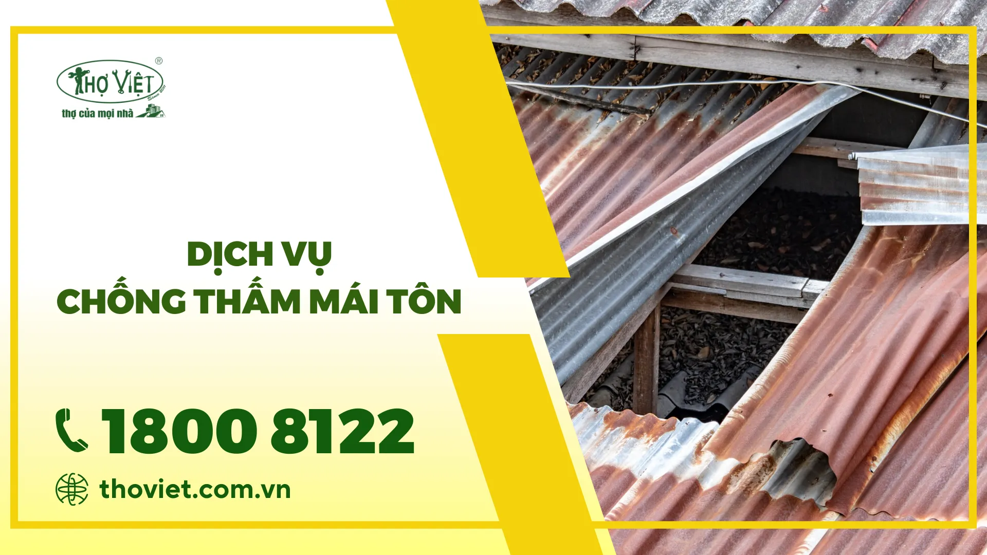 Dịch vụ chống thấm mái tôn tại TP.HCM & Các tỉnh lân cận