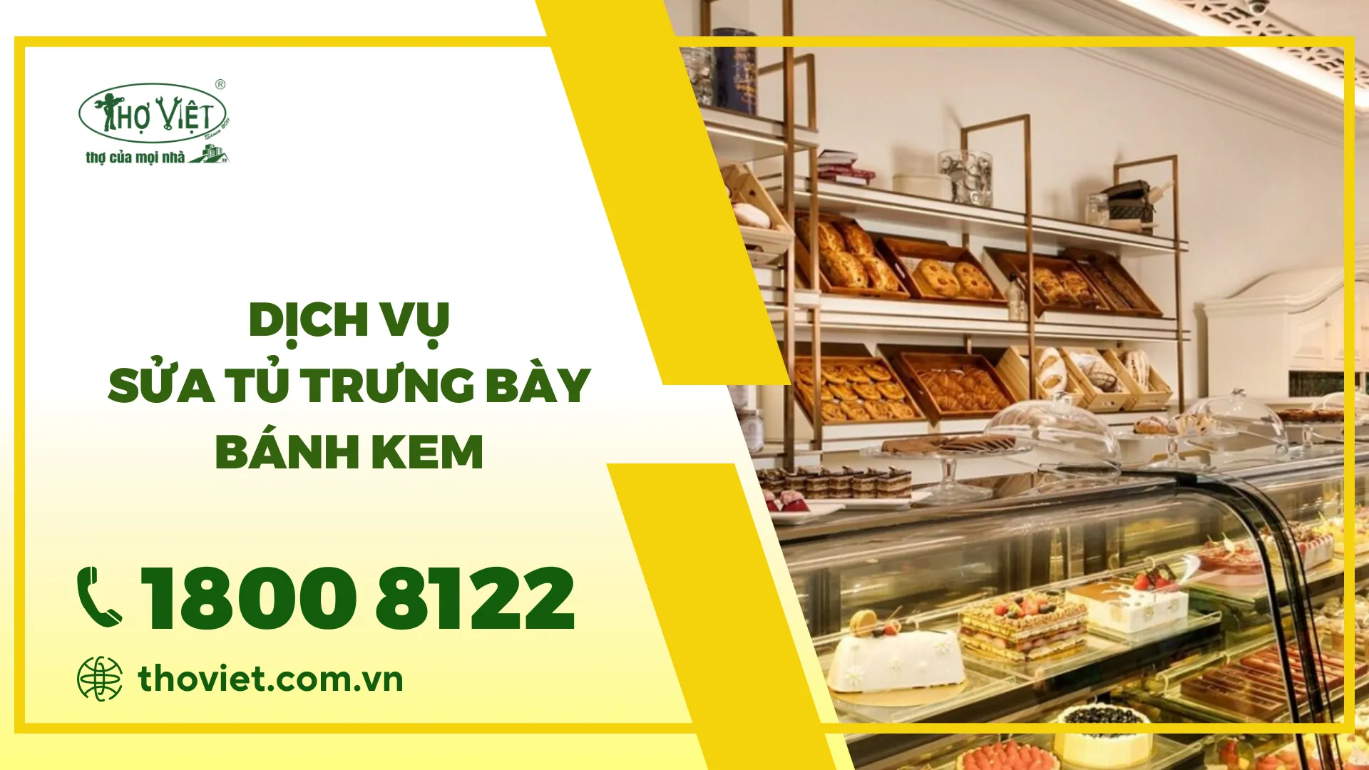 Dịch vụ sửa tủ trưng bày bánh kem tại TP.HCM & Các tỉnh lân cận