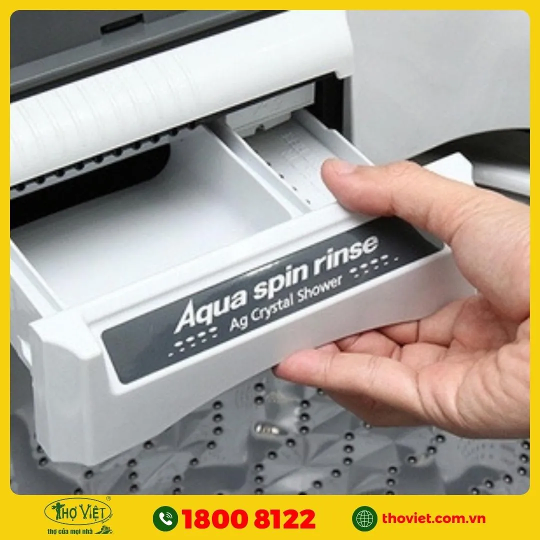 Hở ngăn chứa chất giặt tẩy