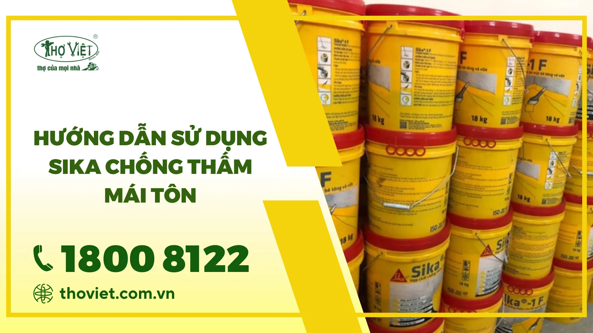 Hướng dẫn sử dụng Sika chống thấm mái tôn
