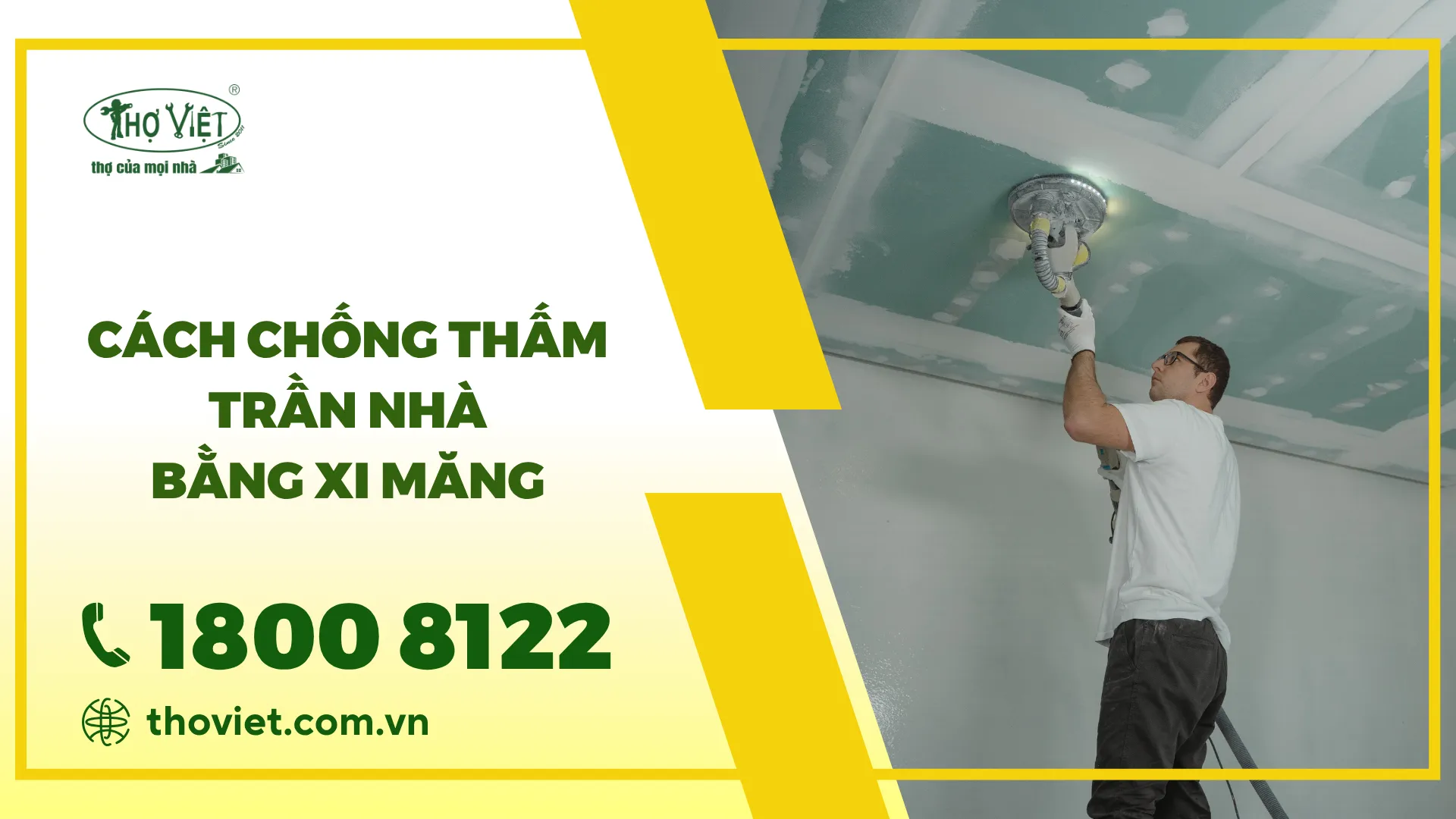 Cách chống thấm trần nhà bằng xi măng tiết kiệm 40% tiền