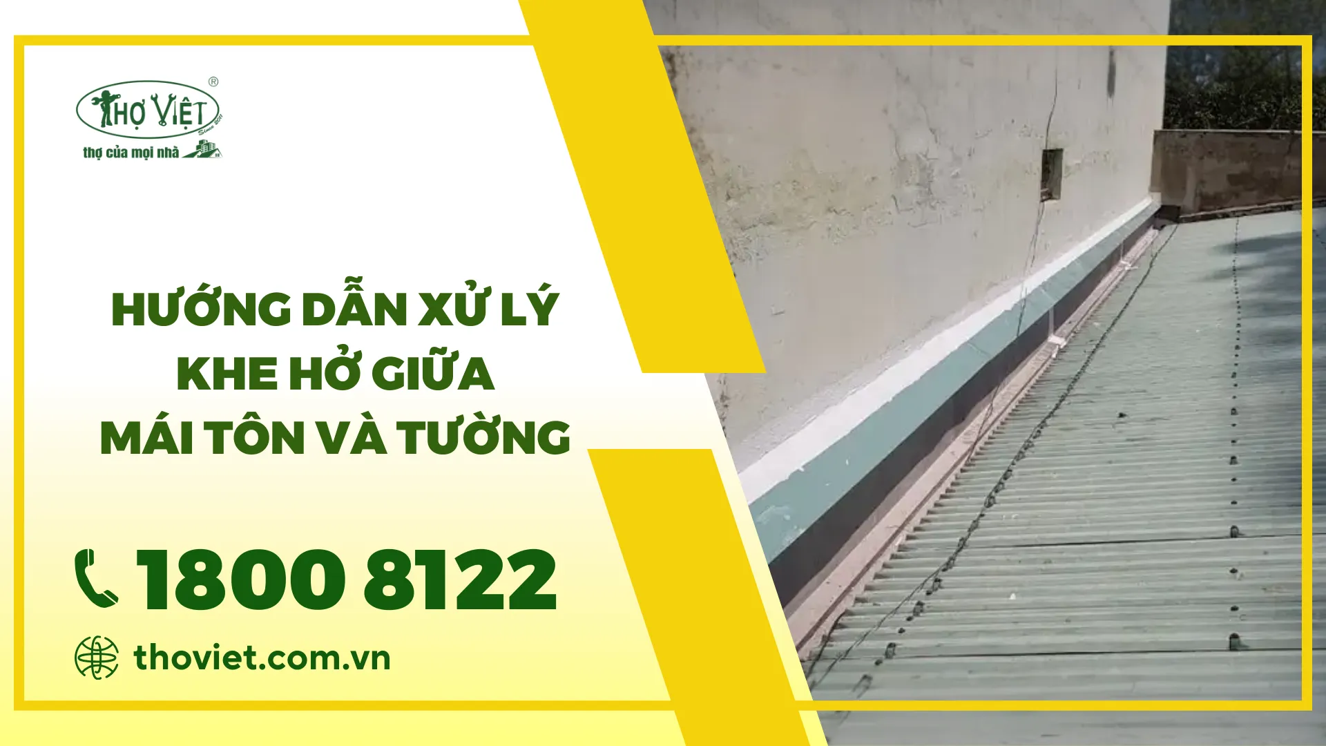 Hướng dẫn xử lý khe hở giữa mái tôn và tường hiệu quả