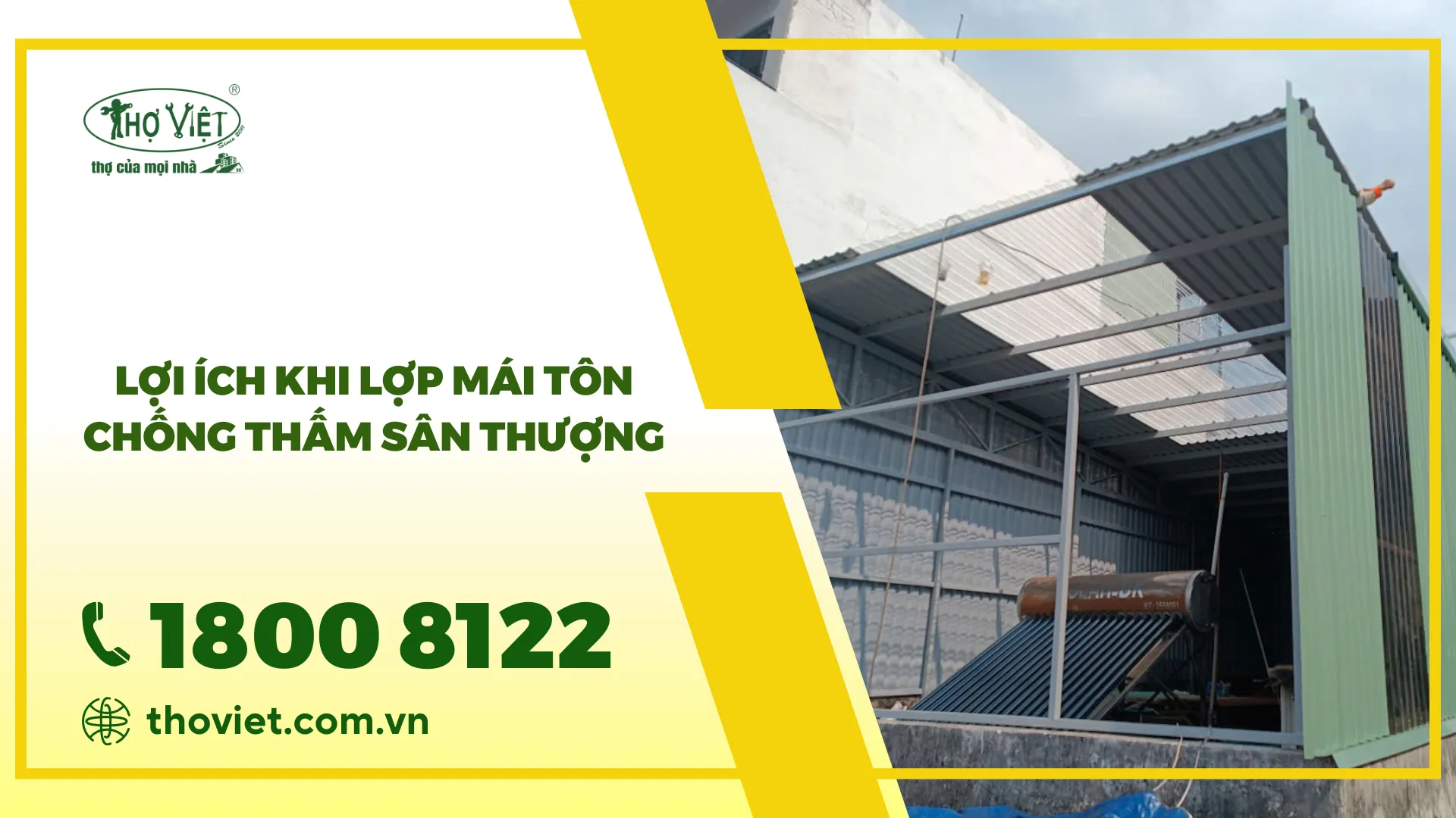 Lợi ích khi lợp mái tôn chống thấm sân thượng