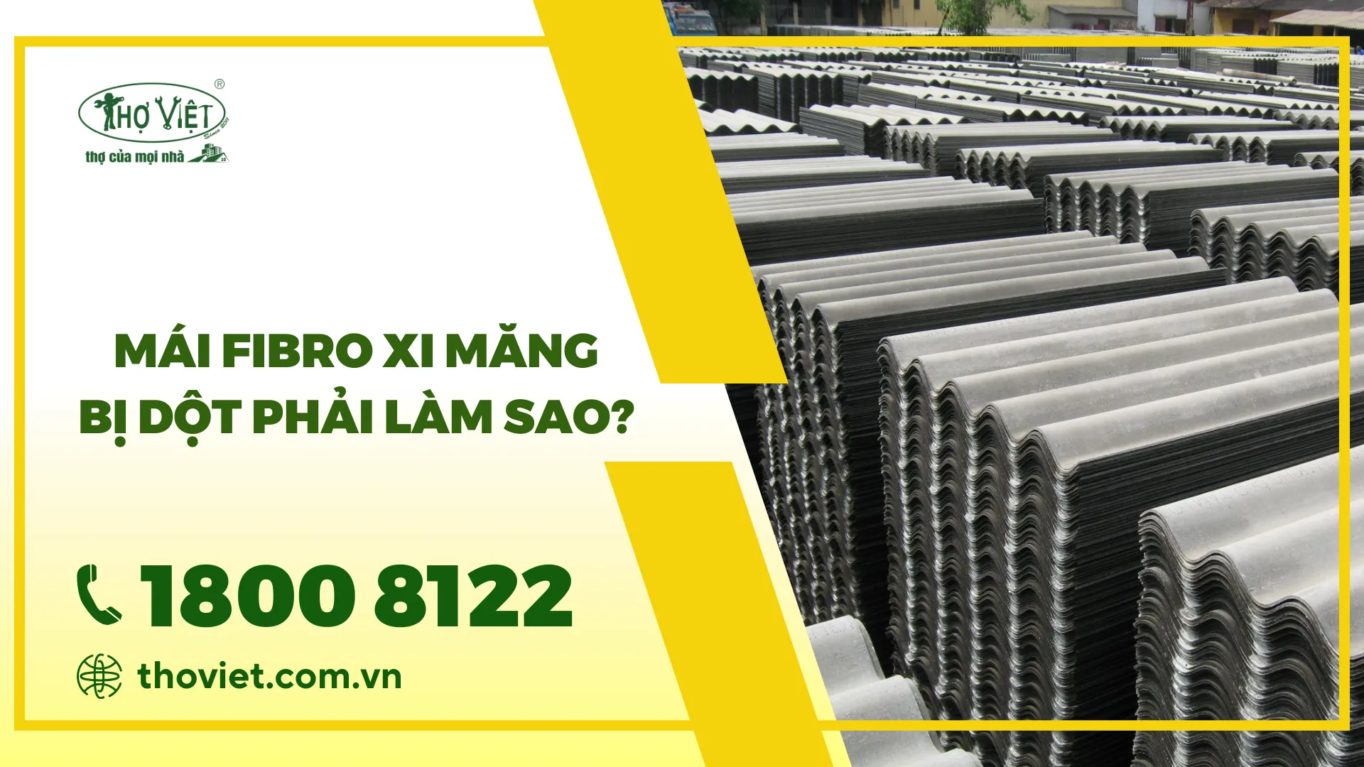 Mái Fibro xi măng bị dột: Nguyên nhân & Cách xử lý đúng cách