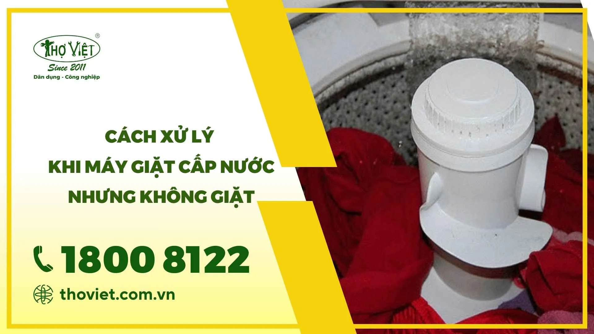 Máy giặt cấp nước nhưng không giặt