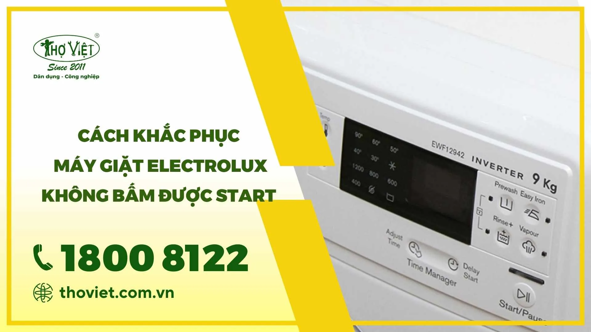 Máy giặt Electrolux không bấm được start