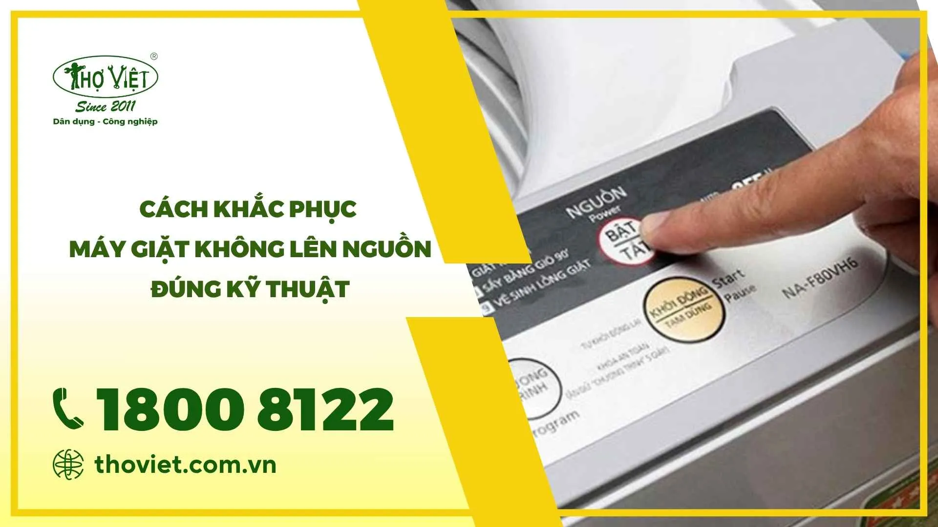 Cách khắc phục máy giặt không lên nguồn đúng kỹ thuật