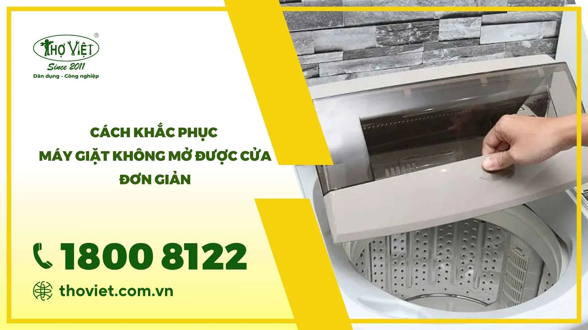 Máy giặt không mở được cửa 