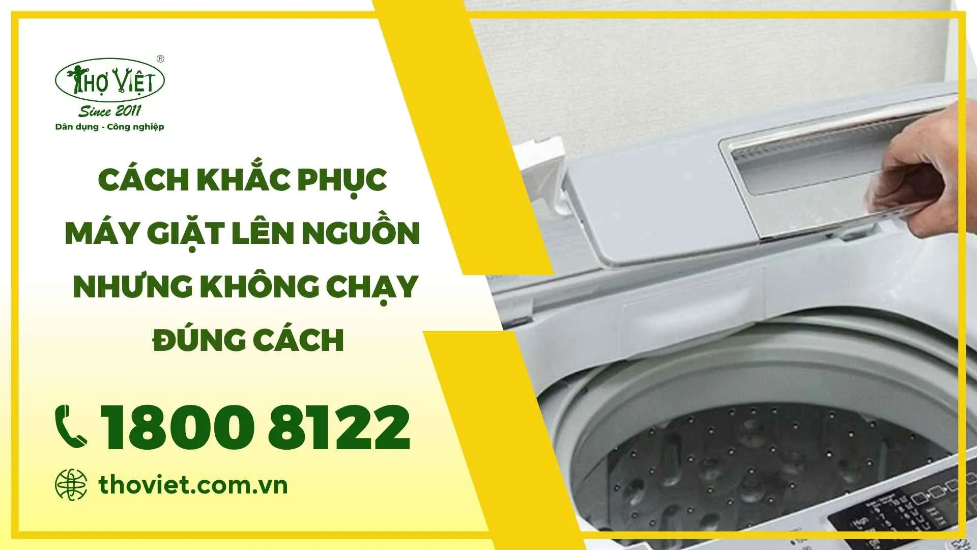 Máy giặt lên nguồn nhưng không chạy