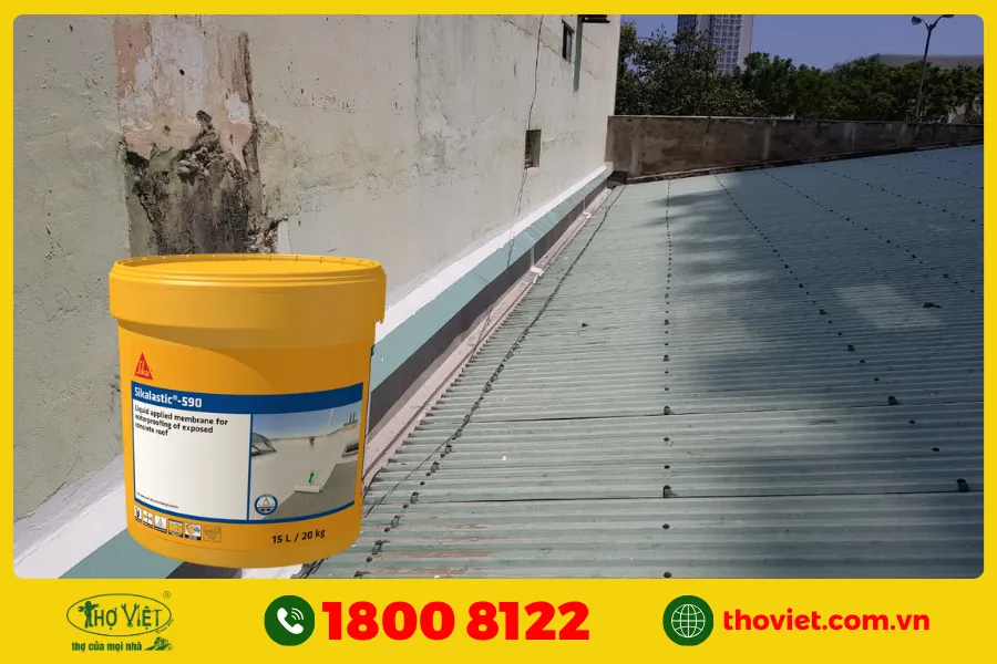 Một số lưu ý khi chống thấm mái tôn bằng Sika