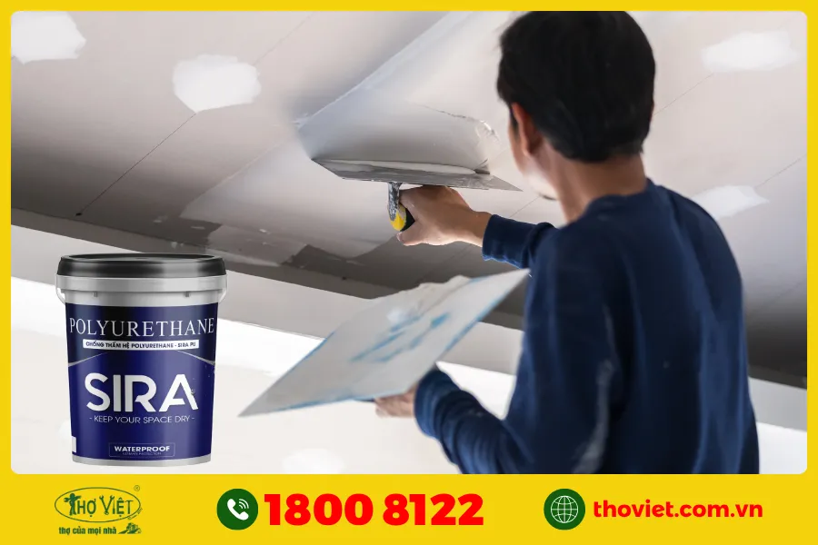 Sơn chống thấm trần nhà Sira - SR01