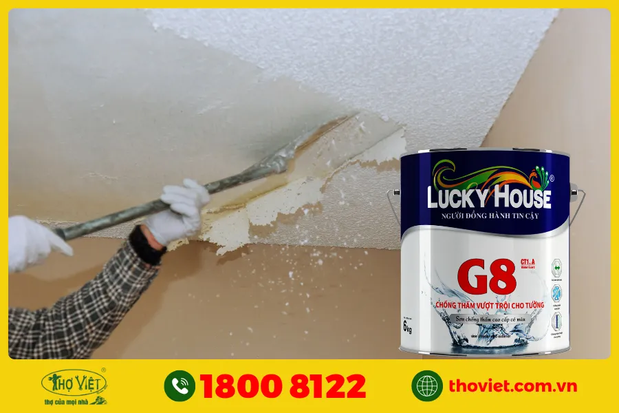 Sơn chống thấm trần nhà Lucky Paint
