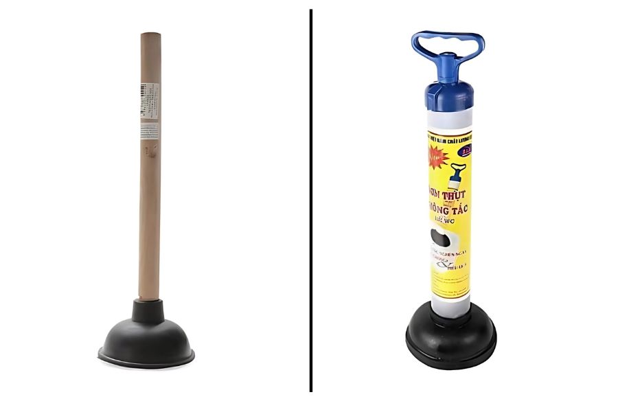 thông tắc cống bằng cây pittong gây áp lực