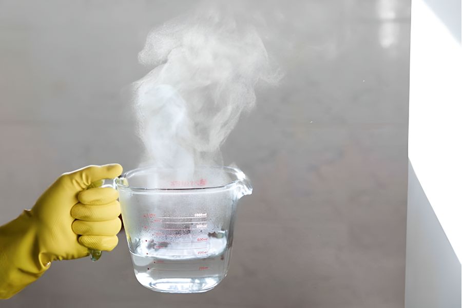 Thông tắc cống nghẹt bằng nước sôi