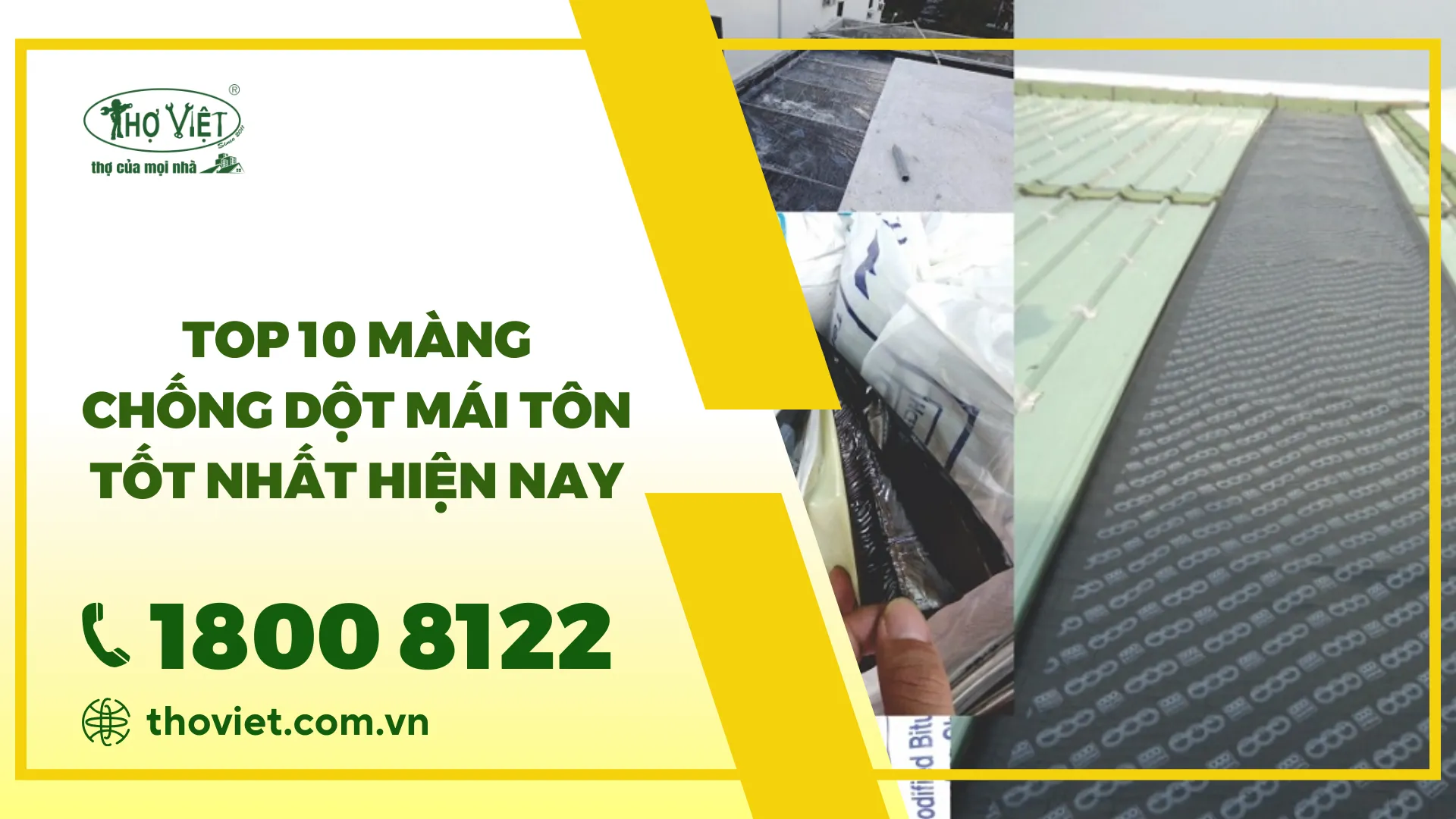 10 Loại màng chống dột mái tôn được sử dụng nhiều nhất hiện nay