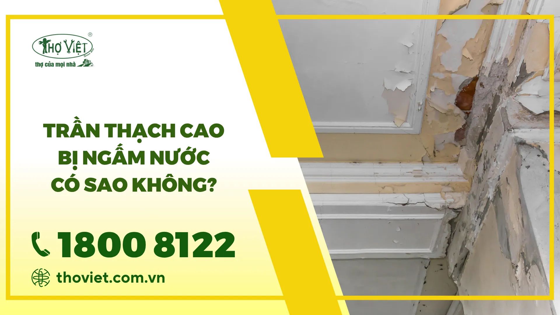 Trần thạch cao bị ngấm nước có sao không? Xử lý thế nào?
