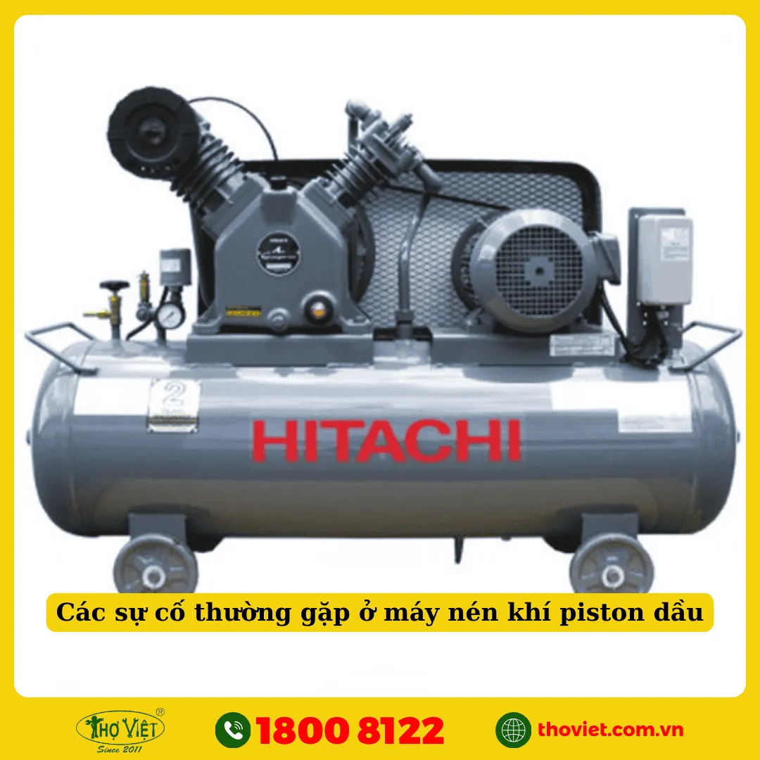 Các sự cố thường gặp ở máy nén khí piston dầu