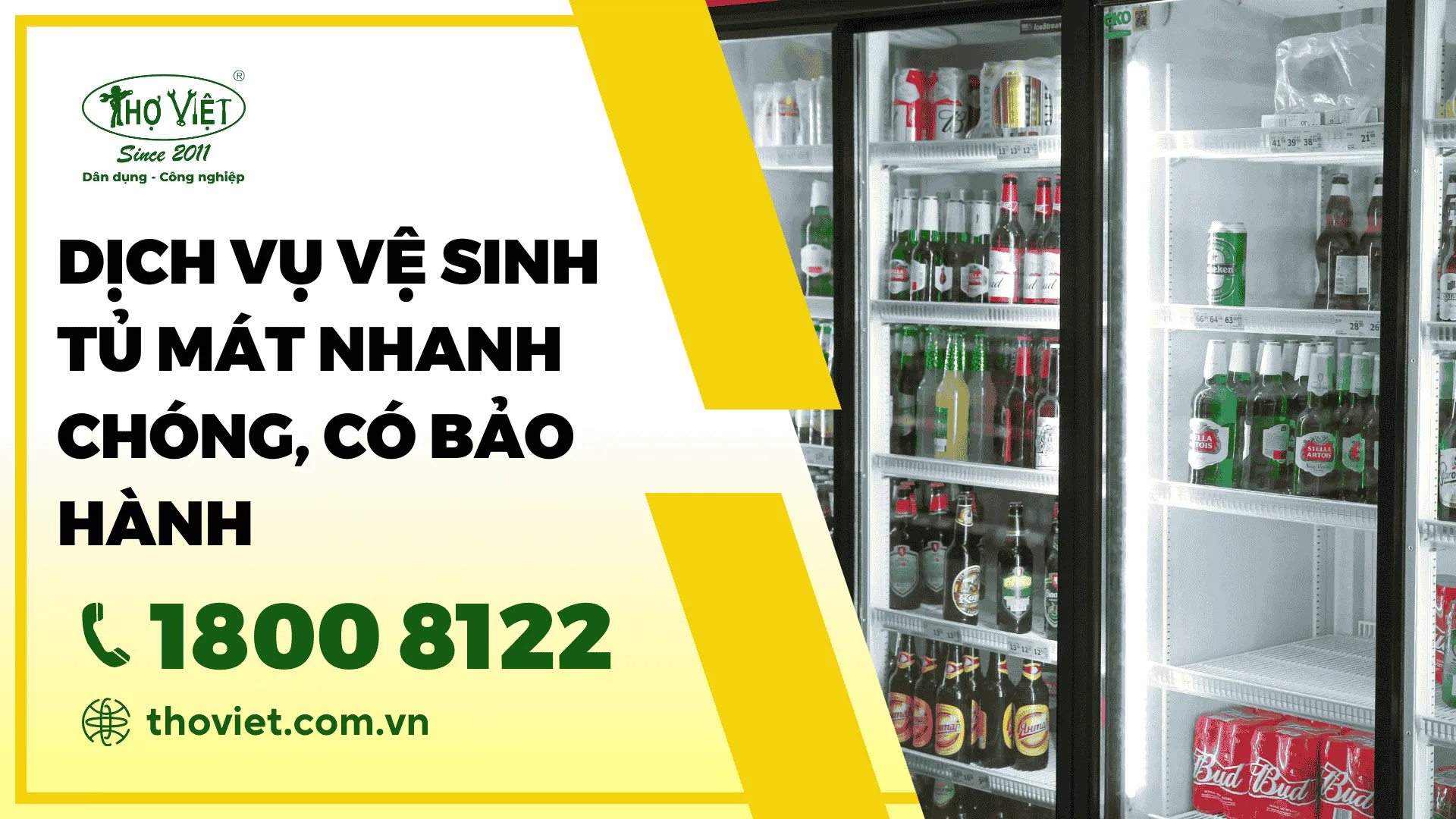 Dịch vụ vệ sinh tủ mát nhanh chóng, có bảo hành